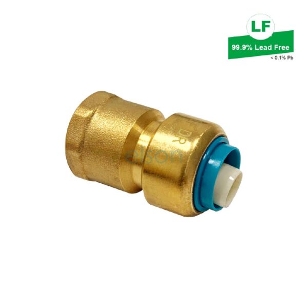 EPS PEX PUSH-FIT NO.2 STRAIGHT CONNECTOR LEAD FREE BRASS 16mm x 15mm FI
