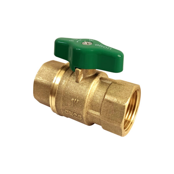 BALL VALVE 722T SERIES DUAL APPROVED DR BRS T/H F/F Rp1 GREEN HNDL